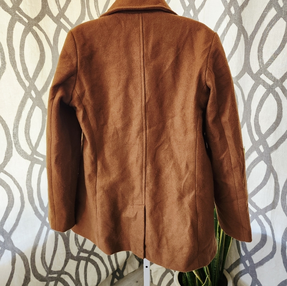 Old Navy Women's Double-Breasted Brown Coat Jacket - Picture 3 of 5